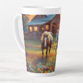 Tasse Latte Ferme Équestre (Angle gauche)