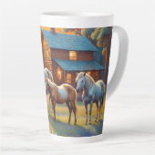 Tasse Latte Ferme équine (Angle droit)