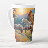 Tasse Latte Ferme équine (Angle gauche)