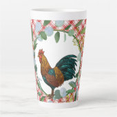 Tasse Latte Ferme Eucalyptus Wreath & Rooster (Devant)
