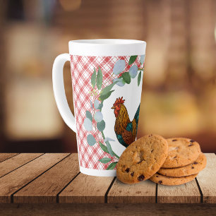 Tasse Latte Ferme Eucalyptus Wreath & Rooster