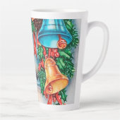 Tasse Latte Ferme vintage de Noël rétro festive (Droite)