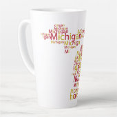 Tasse Latte Ferris State University Michigan Formé (Angle gauche)