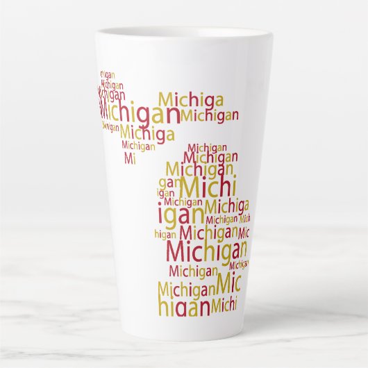 Tasse Latte Ferris State University Michigan Formé (Devant)
