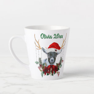 Tasse Latte Festif Noël Pygmée chèvre enfant