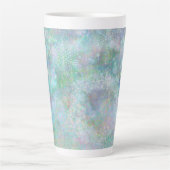 Tasse Latte Festif Pastel Conception de flocon de neige (Devant)