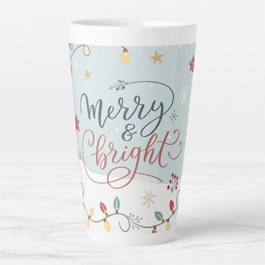 Tasse Latte Festif Winter Wonderland Holiday (Devant)