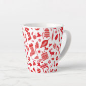 Tasse Latte Festival de Noël scandinave (Angle droit)