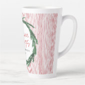 Tasse Latte Fête de la bande rouge et de l'aquarelle (Droite)