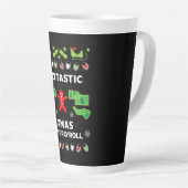 Tasse Latte Fête de la paye de Noël (Angle droit)