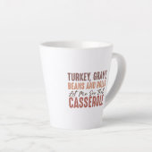 Tasse Latte Fête de l'Action de grâce (Angle droit)