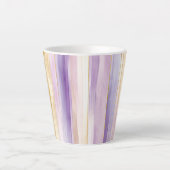 Tasse Latte Fête de Mariage Romantique Iris Violet Crème Rayur (Devant)