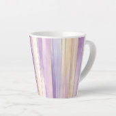 Tasse Latte Fête de Mariage Romantique Iris Violets et Crème à (Angle droit)