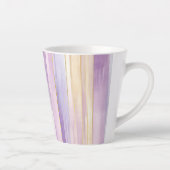 Tasse Latte Fête de Mariage Romantique Iris Violets et Crème à (Droite)