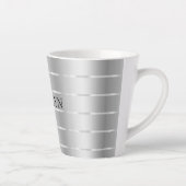 Tasse Latte Fête de Mariage Ruban Argenté (Droite)
