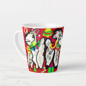 Tasse Latte Fête de Noël des Trois Llamas (Angle gauche)
