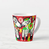 Tasse Latte Fête de Noël des Trois Llamas (Angle droit)