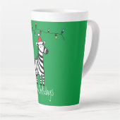 Tasse Latte Fête de Noël fantastique sur vert (Angle droit)
