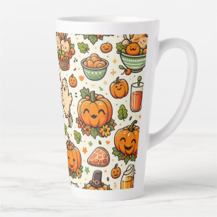Tasse Latte fête de Thanksgiving en famille
