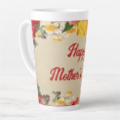 Tasse Latte Fête des mères 2024 avec Bright Floral (Angle gauche)