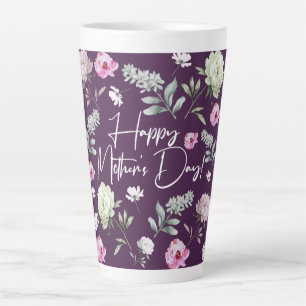 Tasse Latte Fête des mères florales
