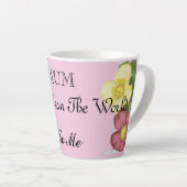 Tasse Latte Fête des mères modifiable (Angle droit)