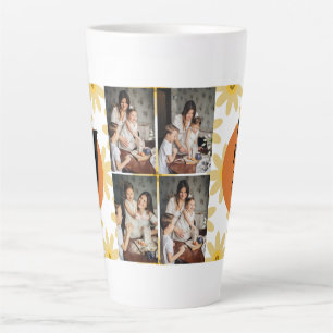 Tasse Latte Fête des mères personnalisées, photo collage cadea