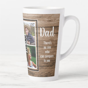 Tasse Latte Fête des pères de collage photo de Best Dad Ever 4