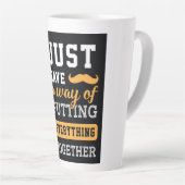 Tasse Latte Fête des pères de typographie (Angle droit)