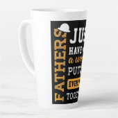 Tasse Latte Fête des pères de typographie (Angle gauche)