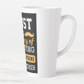Tasse Latte Fête des pères de typographie (Droite)