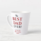 Tasse Latte Fête des pères du meilleur papa (Angle gauche)