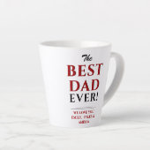 Tasse Latte Fête des pères du meilleur papa (Angle droit)