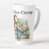 Tasse Latte Fête des pères officielle de Champ Nap (Angle droit)