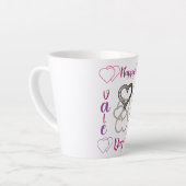 Tasse Latte fête des valentines (Angle gauche)