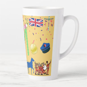 Tasse Latte Fête du Travail - Thème UK - Cadeaux de célébratio
