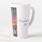 Tasse Latte Feu d'artifice Patriotique 4 juillet Feu d'artific (Angle droit)