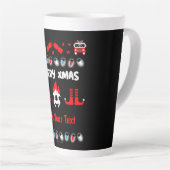 Tasse Latte Feu de pompier laide xmas (Angle droit)