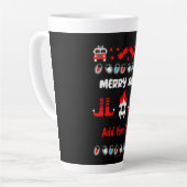 Tasse Latte Feu de pompier laide xmas (Angle gauche)
