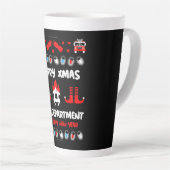 Tasse Latte Feu de pompier laide xmas (Angle droit)