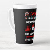 Tasse Latte Feu de pompier laide xmas (Angle gauche)