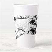 Tasse Latte Feu de Terrier avec des boules de neige baisées (Devant)