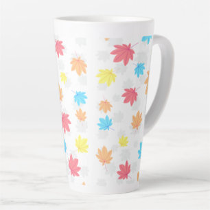 Tasse Latte Feuille coloré