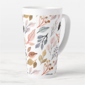 Tasse Latte feuille d'arbre (Angle droit)
