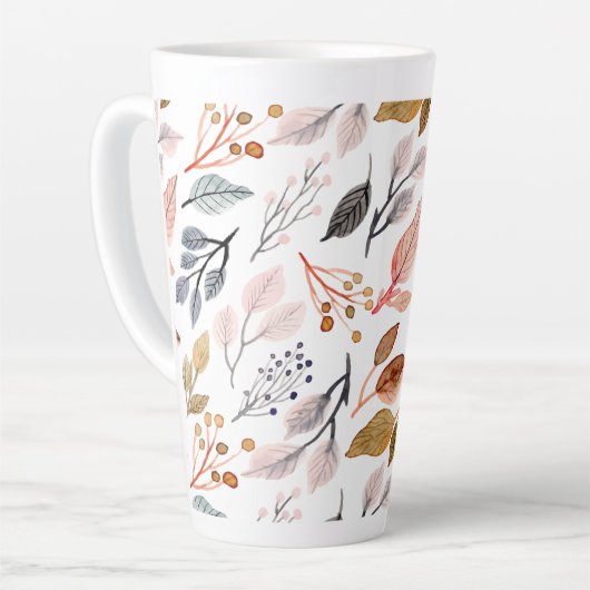 Tasse Latte feuille d'arbre (Angle gauche)
