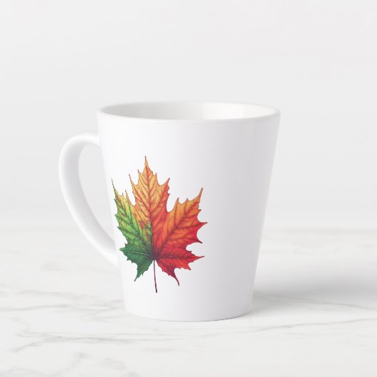 Tasse Latte Feuille d'érable (Angle gauche)