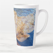 Tasse Latte Feuille d'érable jaune congelée Automne Nature (Droite)