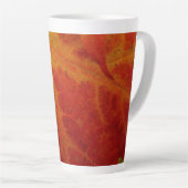 Tasse Latte Feuille d'érable rouge Abstraite Automne Photograp (Angle droit)