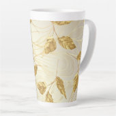 Tasse Latte Feuille d'or grande (Angle droit)