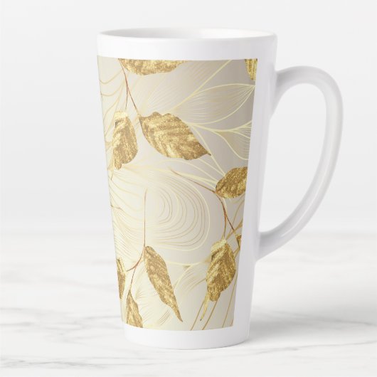Tasse Latte Feuille d'or grande (Droite)